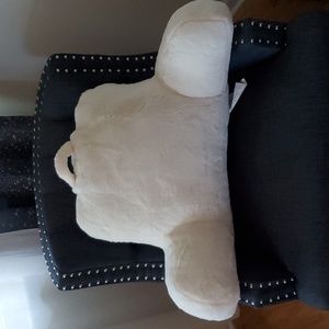 Ms Fur Bedrest/Ivory Back rest Pillow